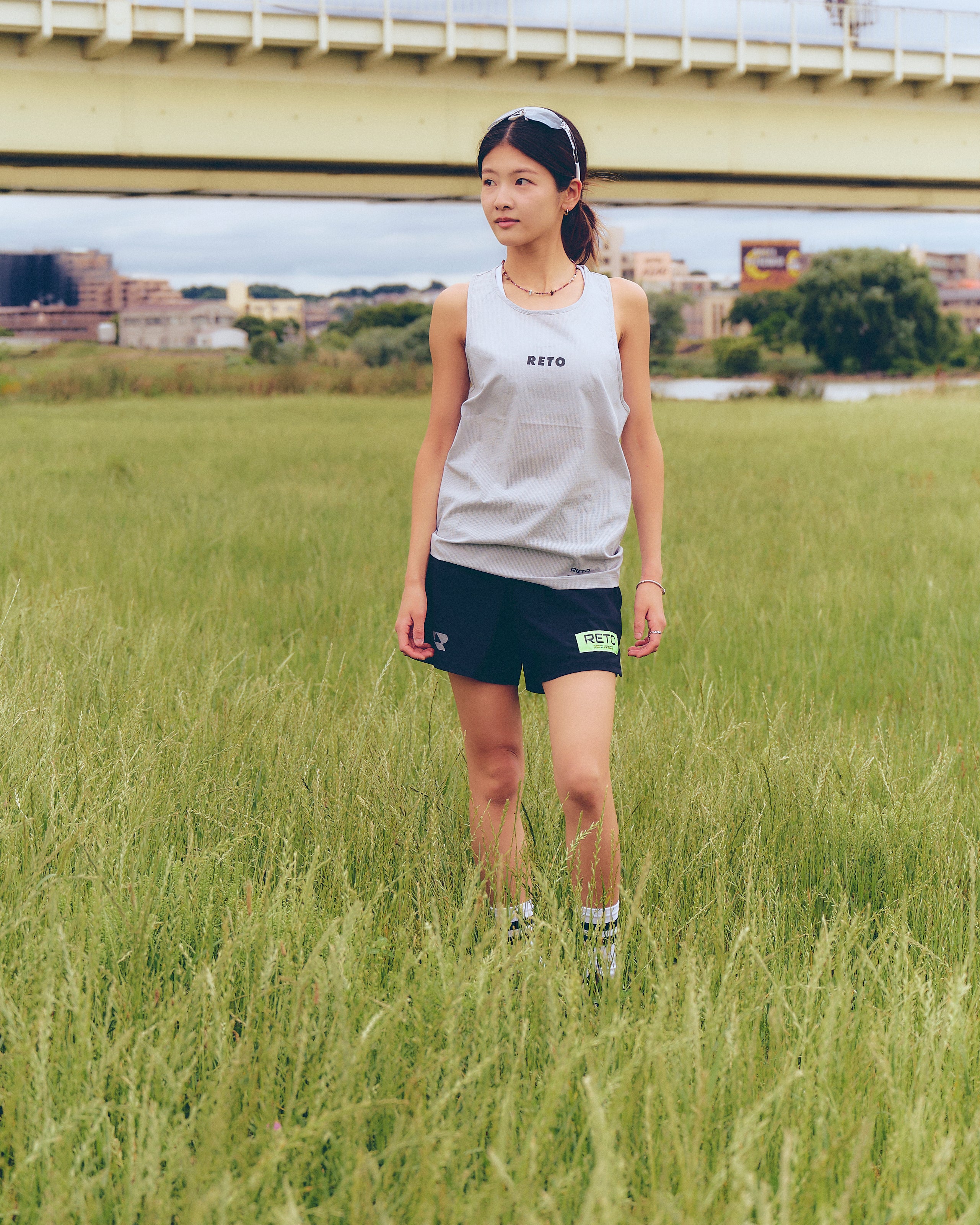 RACE SINGLET grey