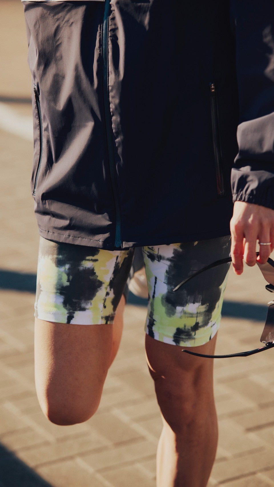 HALF TIGHTS M yellow | ランニング ハーフタイツ RETO